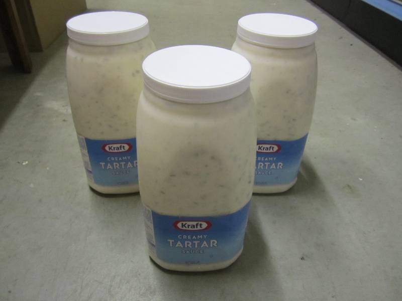 lot 125 image: 3 1-gallon Tarter Sauce...