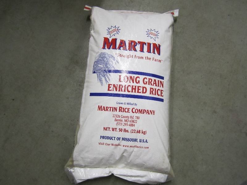 lot 130 image: 50 pounds of Long Grain Enriched Ri...