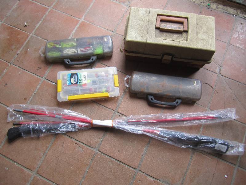 lot 134 image: Fishing Tackle in misc boxes and 2 ...