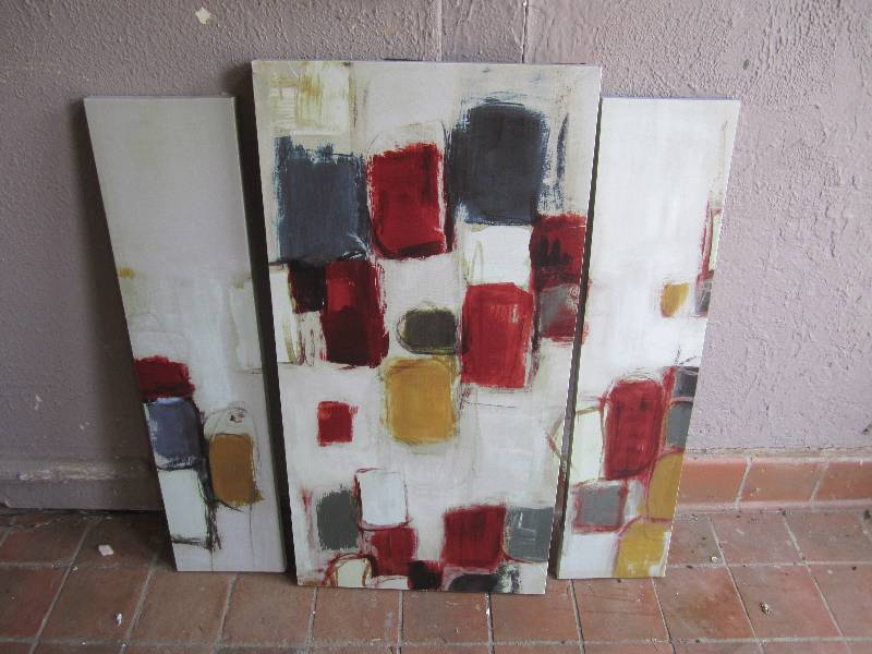 lot 156 image: 3pc Wall Decor Middle is 18 x 36 S...