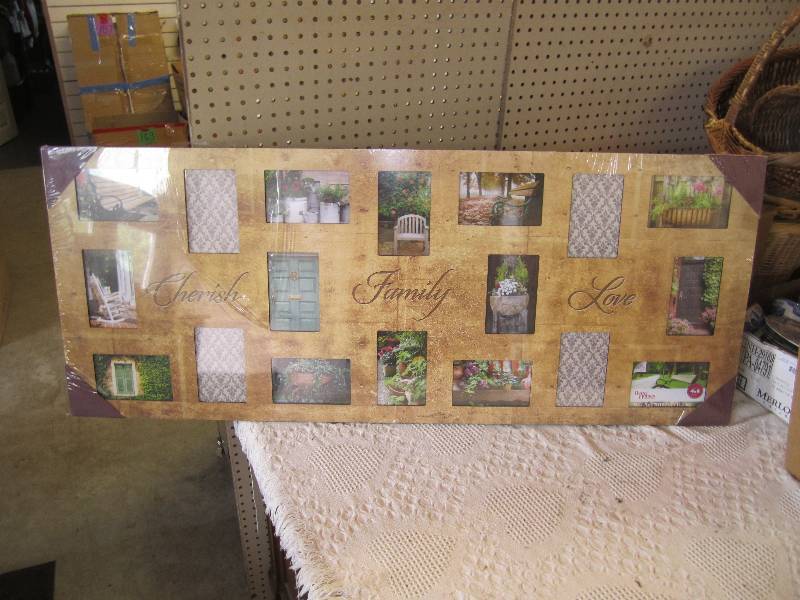 lot 157 image: Large multi photo frame. Cherish Fa...