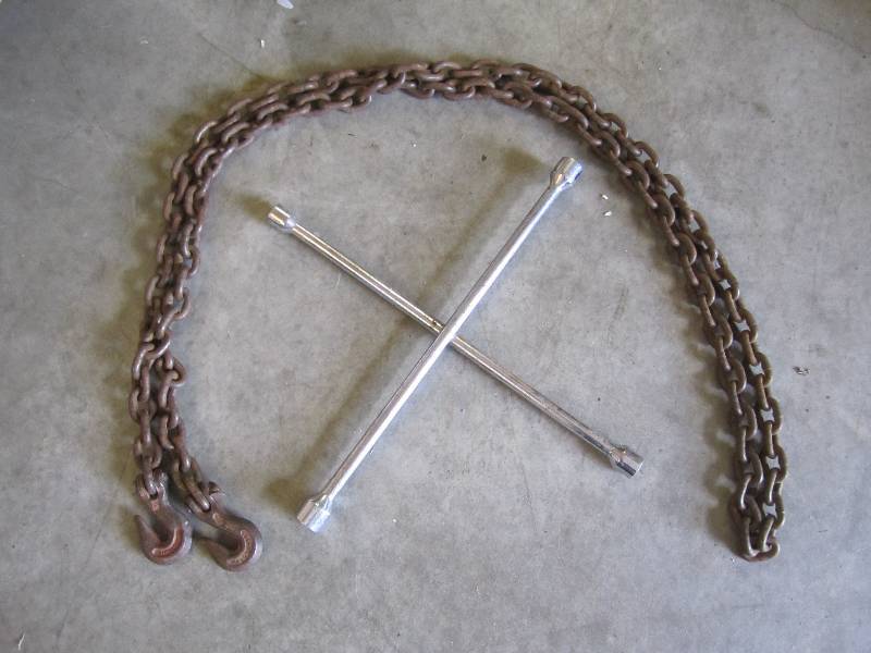 lot 184 image: 20 4-way standard lug wrench and a...