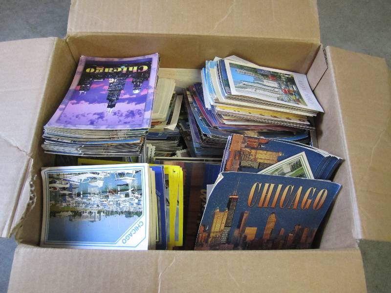 lot 200 image: Box full of misc Chicago Post Cards...