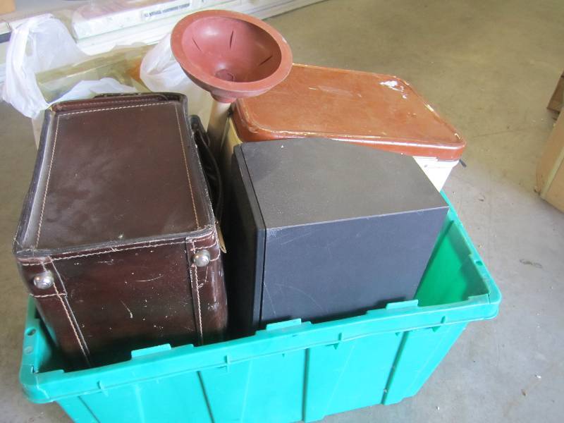 lot 210 image: Tote full of misc items. See all ph...