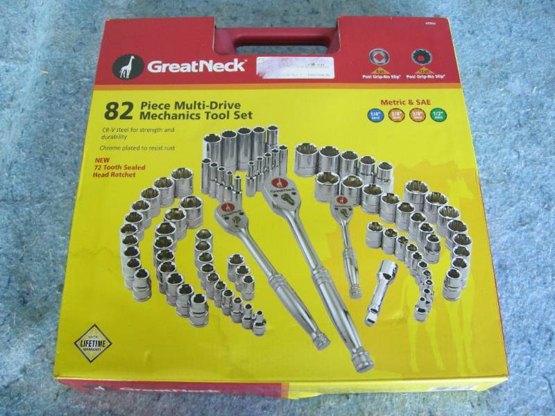 GreatNeck 82pc Multi-Drive Mechanics Tool Set
