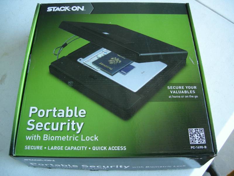 Stack-On Portable Security with Biometric Lock