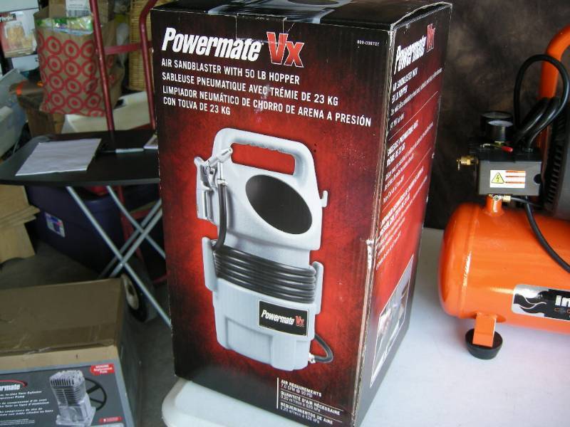 Powermate VX Air Sandblaster with 50lb Hopper