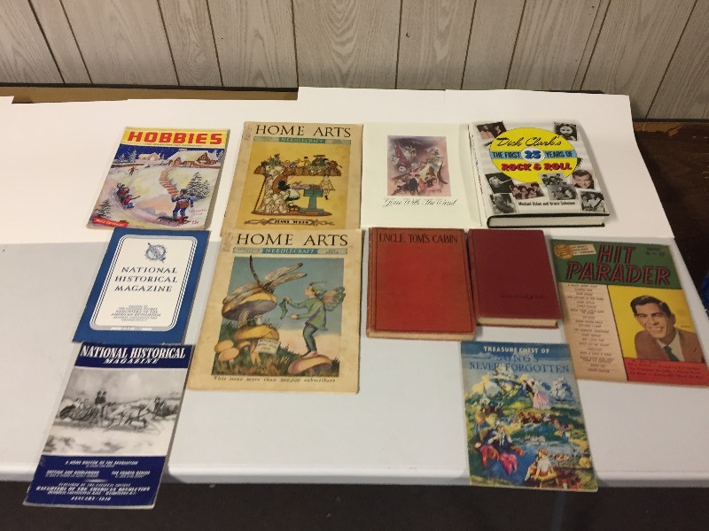 lot 8 image: Vintage Books & Magazines - including Uncle Toms Cabin