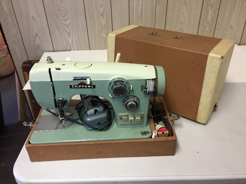 lot 45 image: Chippewa Portable Sewing Machine in Case