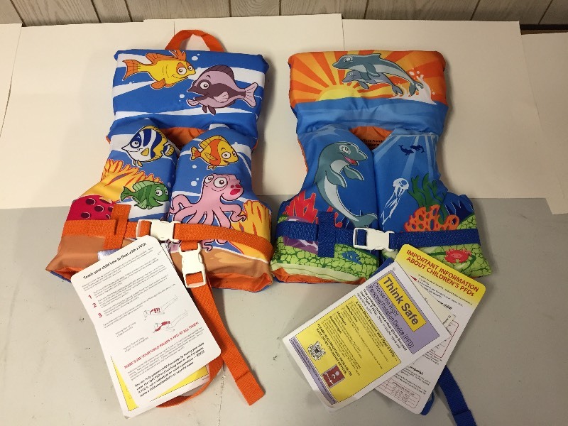 lot 59 image: 2 New Life Jackets - Infant to 50 pounds