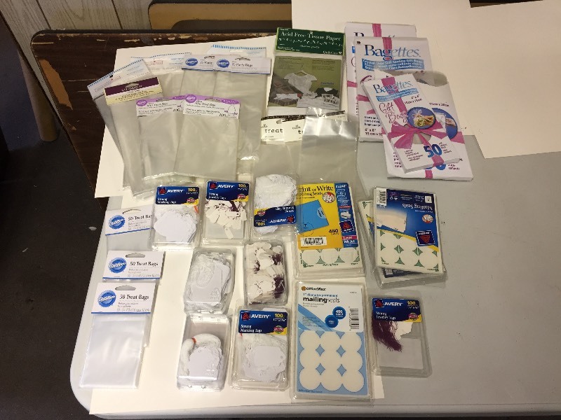 lot 75 image: New Wilton Treat Bags, Tags, Stickers, more