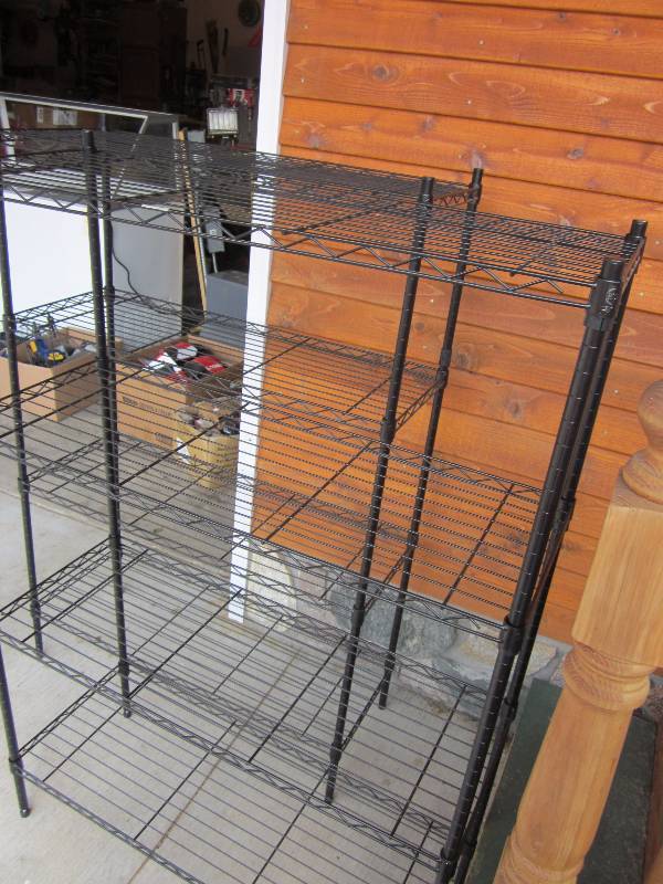 2 Black Storage Racks