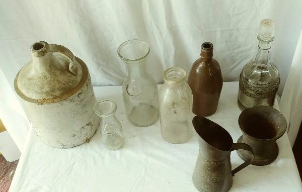 Glass Milk Jugs and Other Dcor