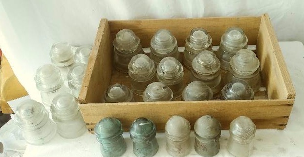 23 Various Glass Insulators