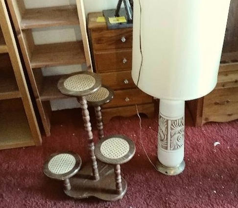 Lamp and Plant Stand