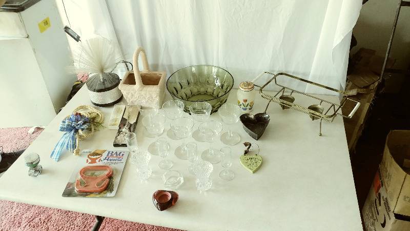 Glass Bowl, Glasses, and Miscellaneous