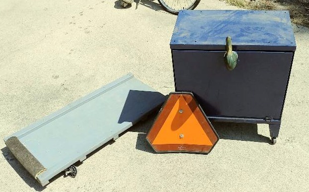 Cabinet, Creeper, and SMV Sign