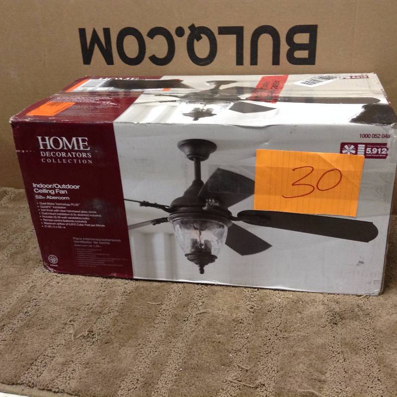 lot 30 image: Home Decorator Abercorn 52 in. IndoorOutdoor Iron Ceiling Fan