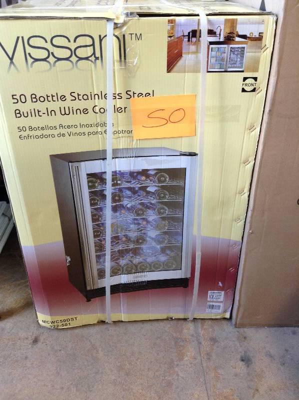 lot 50 image: Vissani 50 Bottle Stainless Steel  open box never used