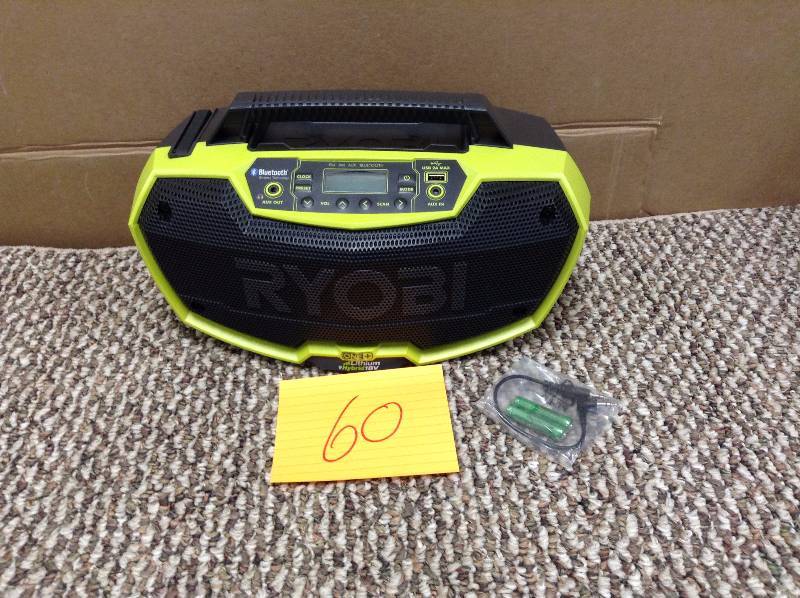 lot 60 image: Ryobi One 18V Dual Power Stereo open box never used