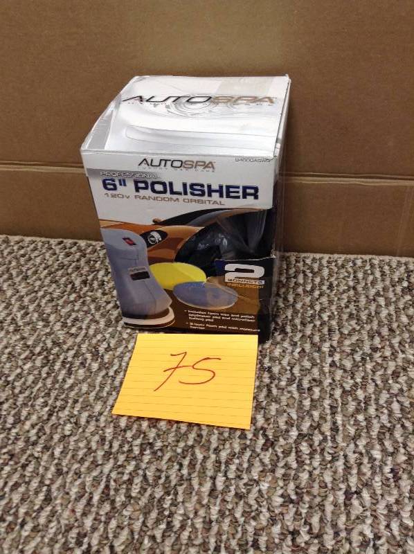 lot 75 image: Autospa 6 Polisher 120v Random Orbital  open box never used