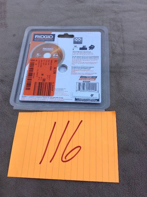 lot 116 image: Ridgid Glass Mosaic 4 diamond blade