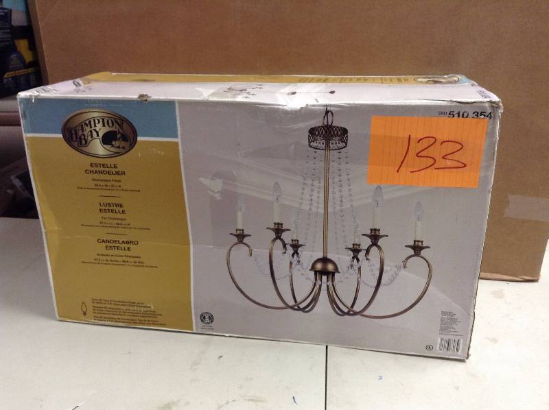 lot 133 image: Hampton Bay Estele Chandelier