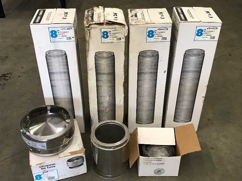 lot 9 image: Lot Of Double Wall Stove Pipe