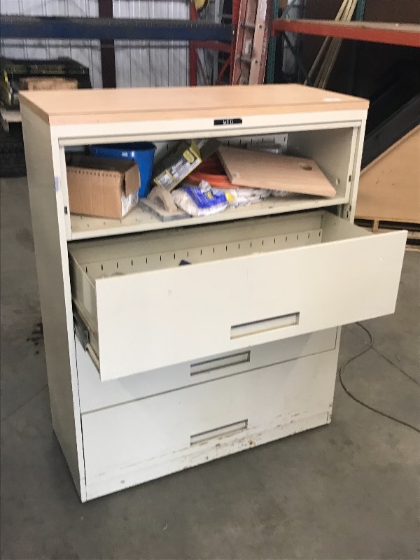 lot 21 image: 4-Level File Cabinet With Contents