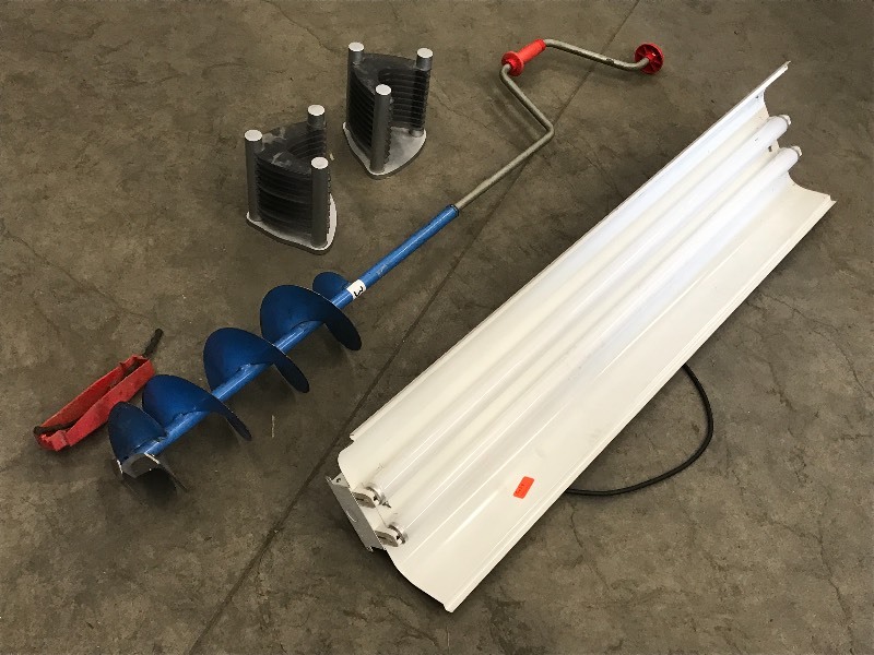 lot 37 image: Ice Auger, Shop Light, CD-Towers