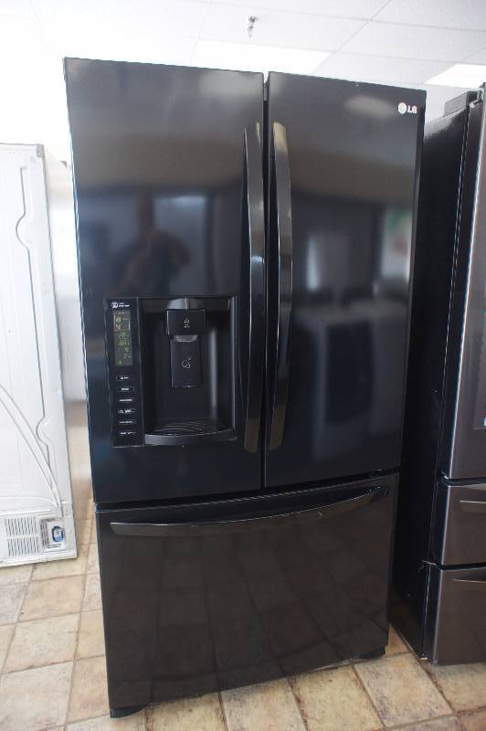 lot 3 image: New - Scratch & Dent LG Model # (LFX25974SB) - French Door Refrigerator - 36 - 24.7 cu ft - Smooth Black Color - Tested Works - MSRP $ 2999.99