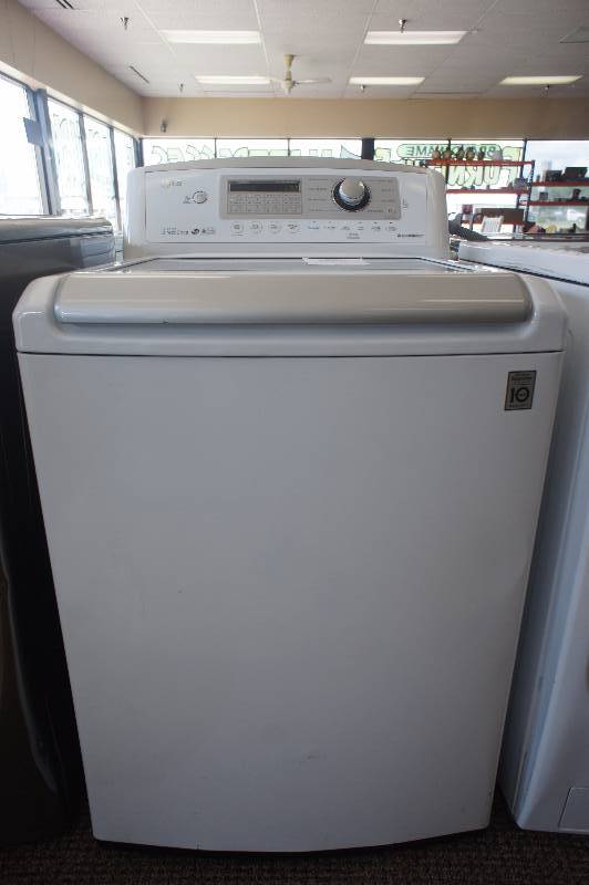 lot 6 image: New - Scratch & Dent LG Model # (WT5270CW) - Top-Loading Washer - White Color - Tested Works - MSRP $ 999.99
