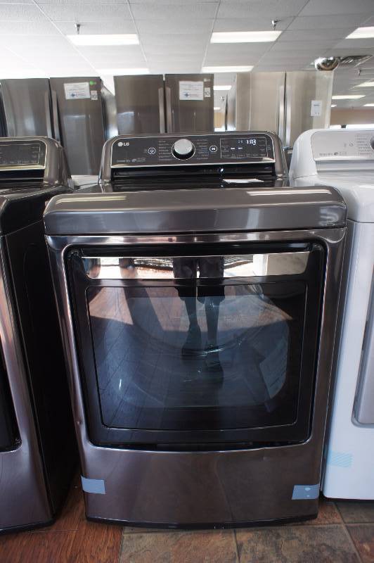 lot 11 image: New - Scratch & Dent LG Model # (DLGX7601KE) - Front-Loading Gas Dryer - Black stainless Steel Color - Tested Works - MSRP $ 1499.99