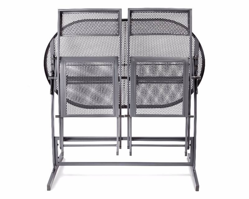 lot 54 image: New 3pc Folding Balcony Patio Dining Set - Gray - Threshold