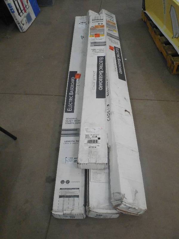 lot 8 image: (3) Cadet 96 in. 2,0002,500-Watt 240-Volt Electric Baseboard Heater in White  1 72