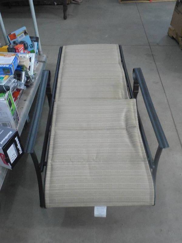 lot 11 image: Hampton Bay Belleville Padded Sling Outdoor Chaise Lounge