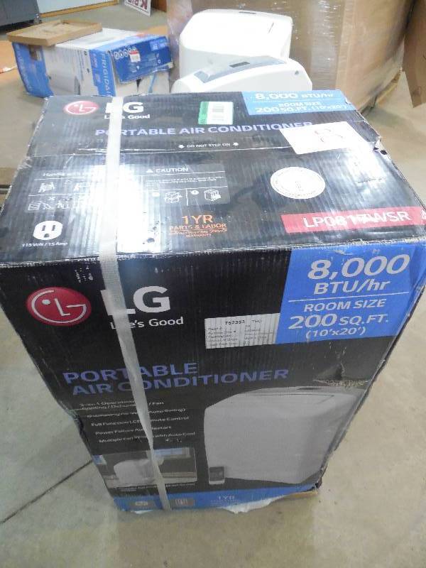 lot 20 image: LG Electronics 8,000 BTU Portable Air Conditioner and Dehumidifier Function with LCD Remote