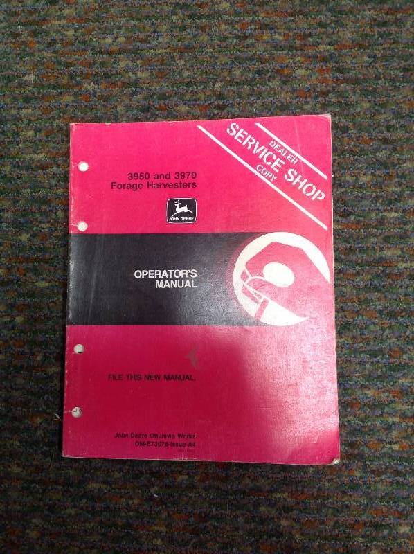 John Deere Forage Harvester Manuals