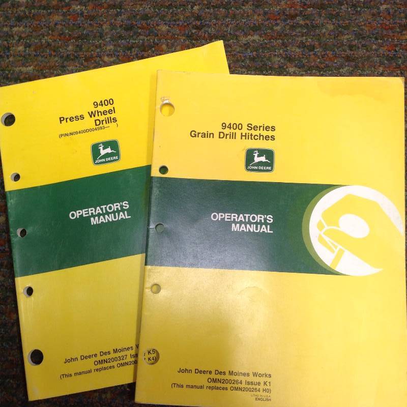 John Deere 9400 Manuals