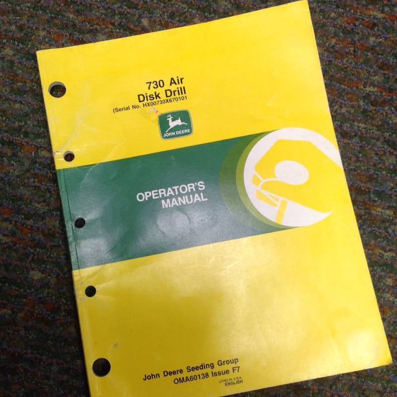 John Deere Air Disk Drill Manual