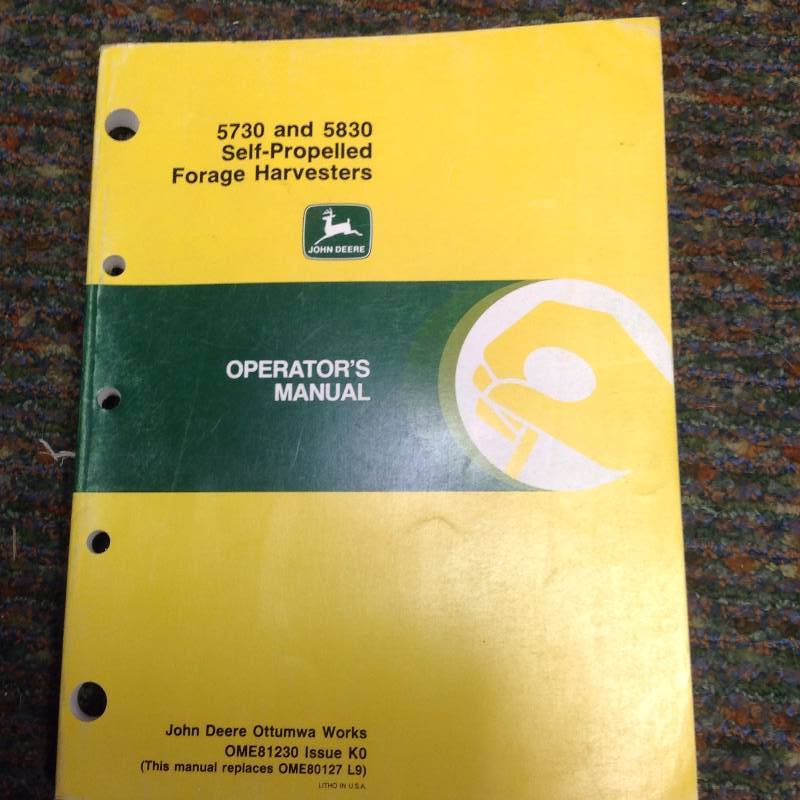 John Deere Self Propelled Forage Harvesters Manual