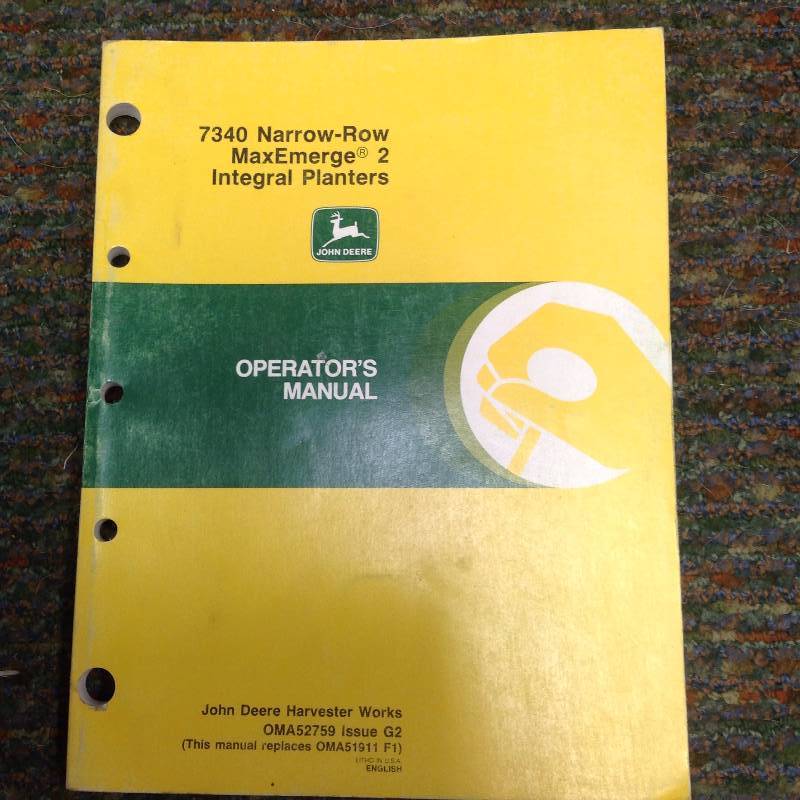 John Deere Narrow Row Planters Manual