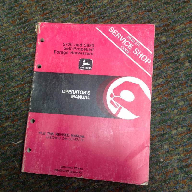 John Deere Self Propelled Forage Harvesters Manual
