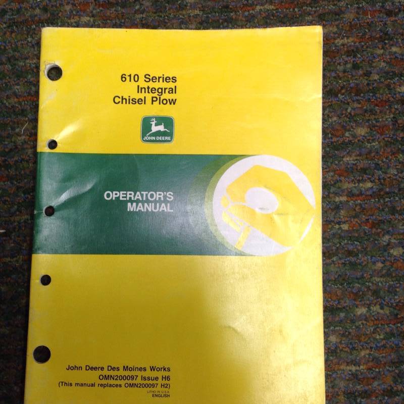 John Deere Chisel Plow Manual
