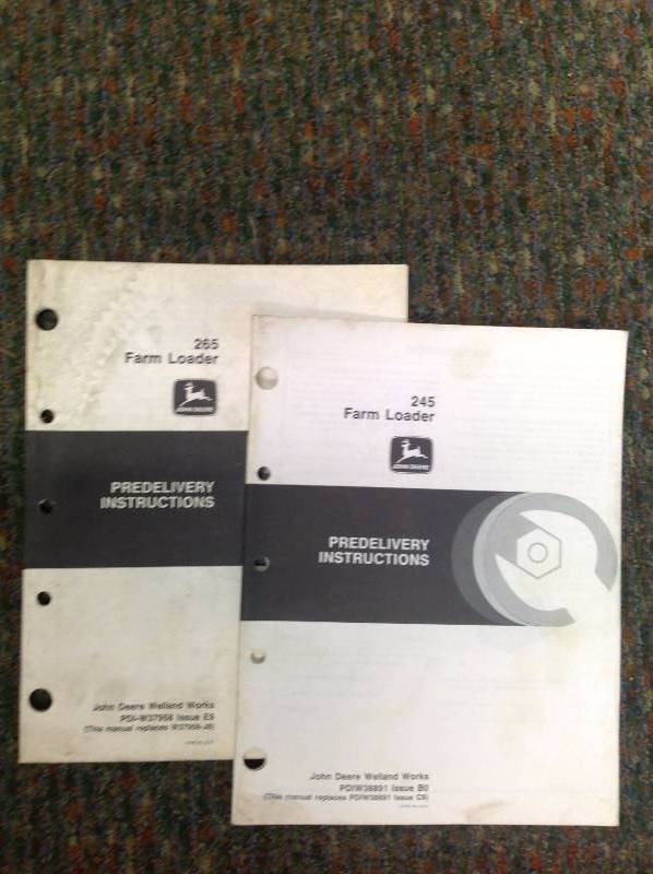 John Deere Predelivery Instruction Manuals