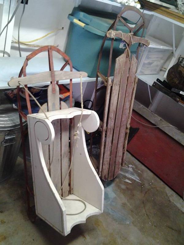 lot 59 image: 2-Steel Runner Sleds