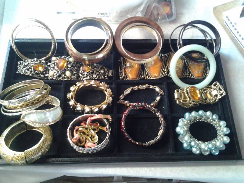 lot 106 image: Lot Of Vintage Cuffs, Bracelets & Bangles