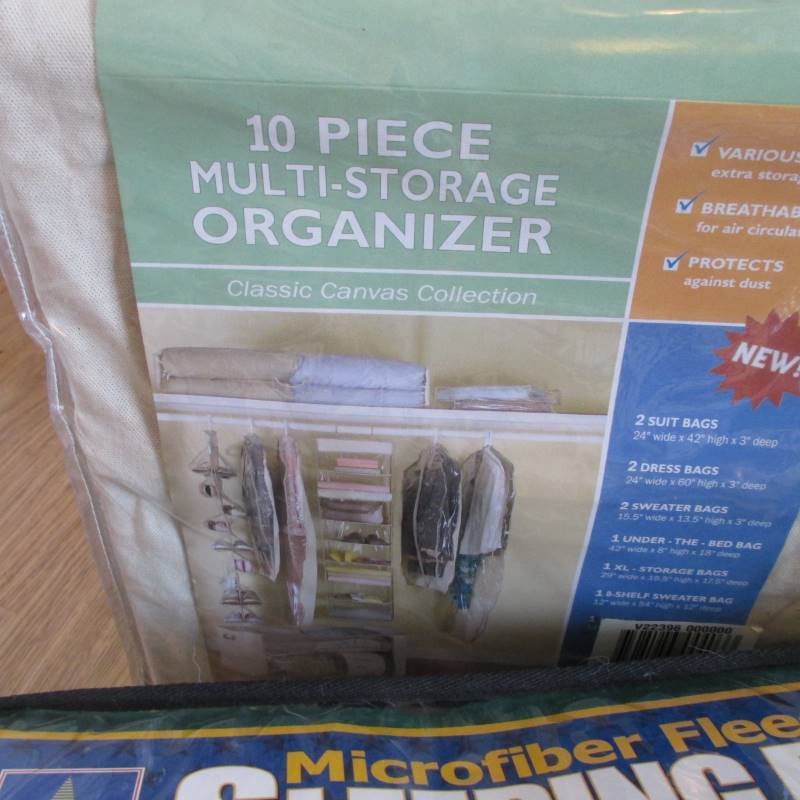 (New) Closet Organizer& Sleeping Bag  Misc.