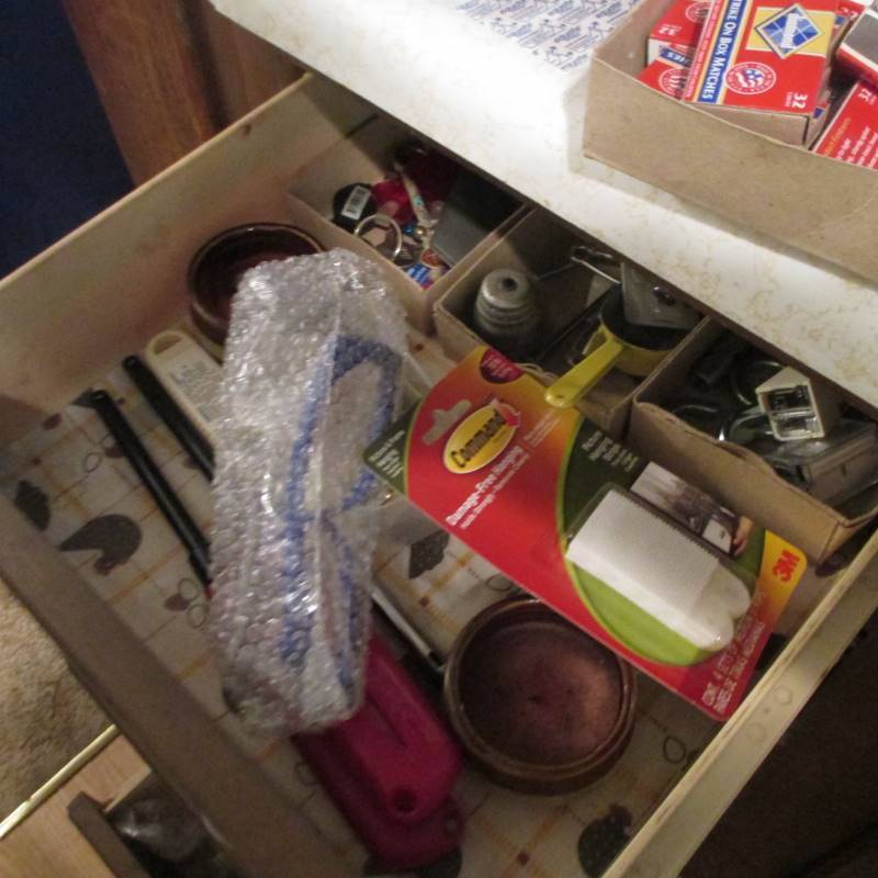 Contents of 4 Drawers, Sink & Counter (see pics)