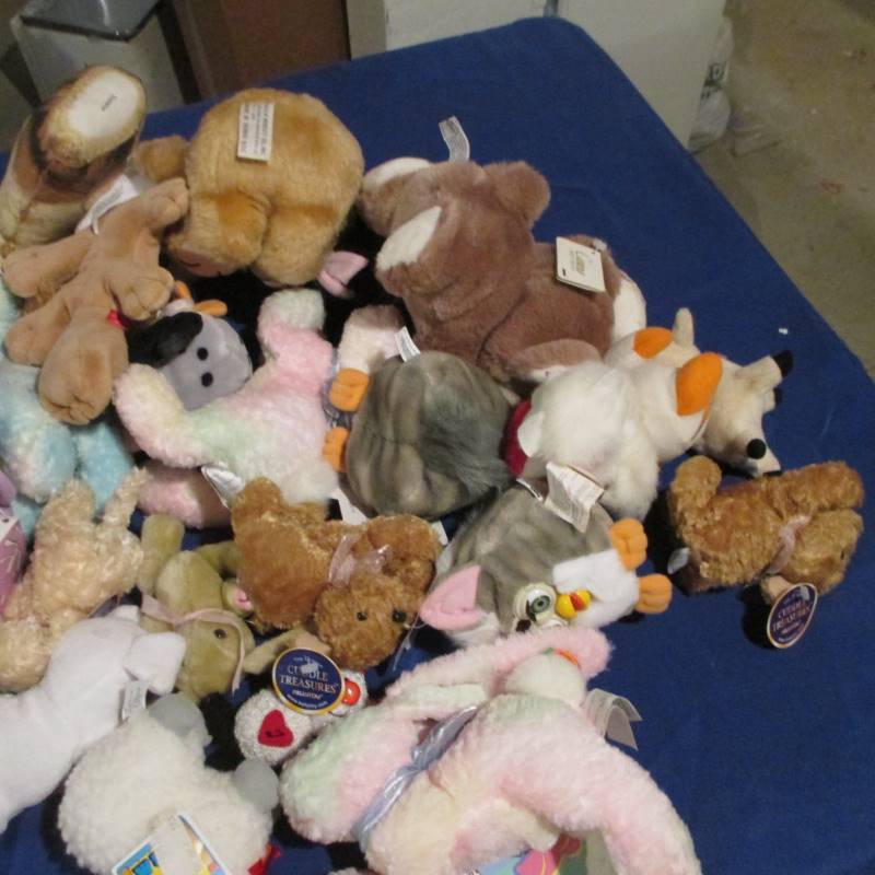 a lot of stuffed animals